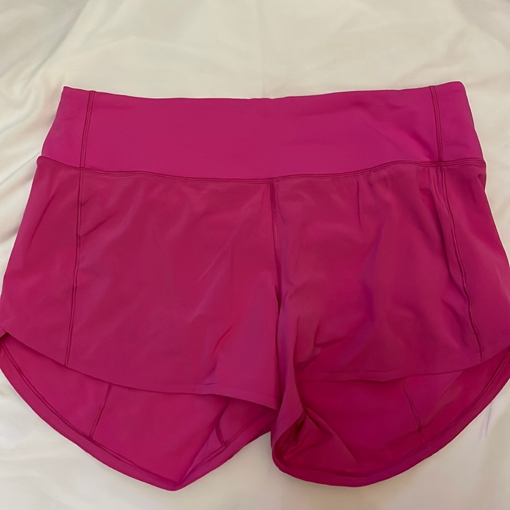 Lululemon Sonic Pink Speed Up Mid Rise 4”